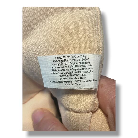 First Edition 1990 Cabbage Patch Kids Pretty Crimp 'N Curl Doll Hasbro Vintage - Picture 12 of 13
